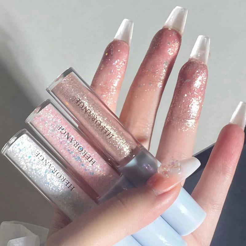 Eye shadow liquid pearlescent fine shiny film high gloss sleeping silkworm brightening liquid eye shadow