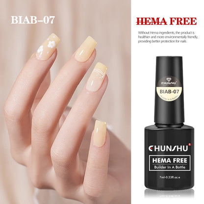 CHUNSHU HEMA Free Construction Gel For Nail Extension 7ml Medium Thick Pink French Self Leveling Builder Nail Gel In A Bottle