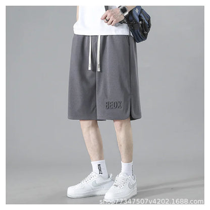 2025 Men Casual Shorts in Summer New Style Trendy Loose Sports Wear Five-point Mid-size Pants