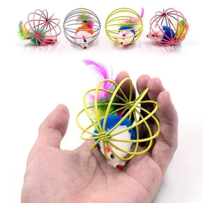 Funny Caged Mouse Pet Toy Rat Ball for Cat Dog Pet Novelty Toy Pet Supplies