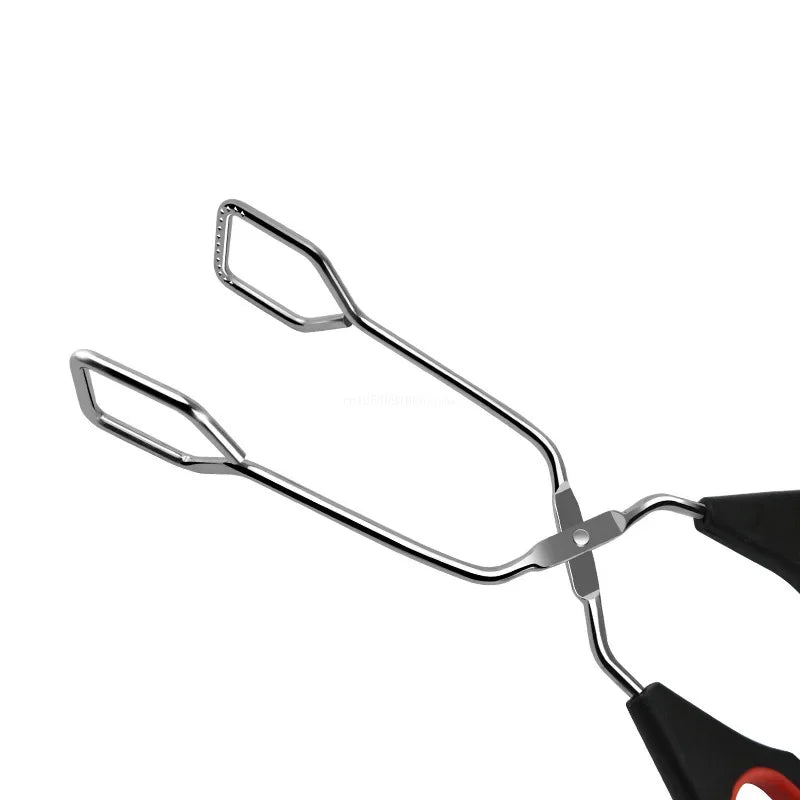 1pcs Barbecue Scissor Tongs Grilled Food Tong Long Handle Scissor BBQ Bread Roast Clip Kitchen Baking Tongs Rotisserie Grill BBQ
