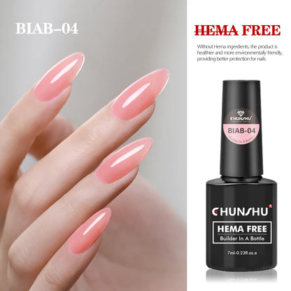 CHUNSHU HEMA Free Construction Gel For Nail Extension 7ml Medium Thick Pink French Self Leveling Builder Nail Gel In A Bottle