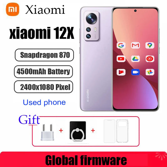 Global firmware Xiaomi Mi 12x smartphone Android 5G  6.28 inch HyperOS 1.0 All Colours in Good Condition Original used phone