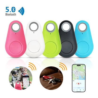 Mini Smart Pets Cat Accessories Bluetooth 5.0 GPS Tracker Anti-lost Alarm Tag Wireless Child Bag Wallet Keychains Locator