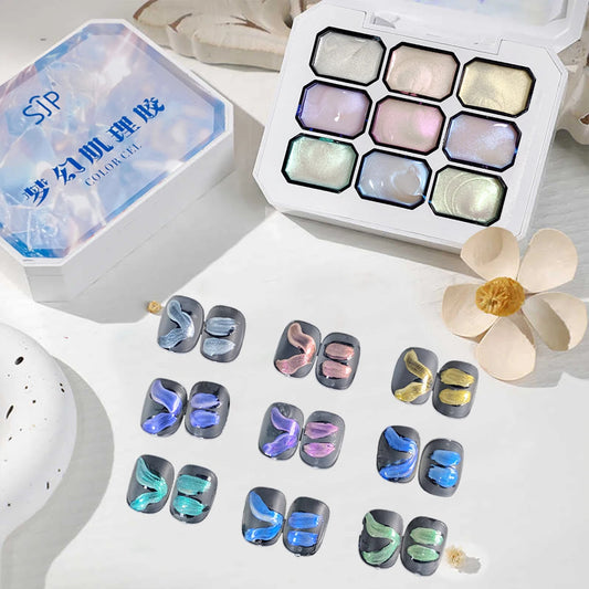 1pc sjp 9-color new popular color patting gel gradient color semi permanent UV&LED gel nail art creation salon DIY