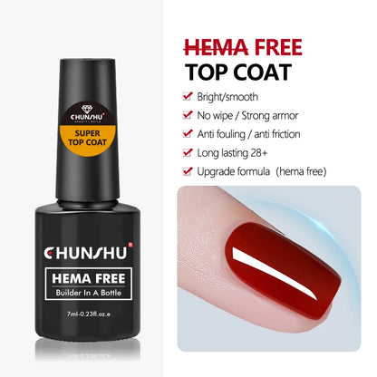 CHUNSHU HEMA Free Construction Gel For Nail Extension 7ml Medium Thick Pink French Self Leveling Builder Nail Gel In A Bottle