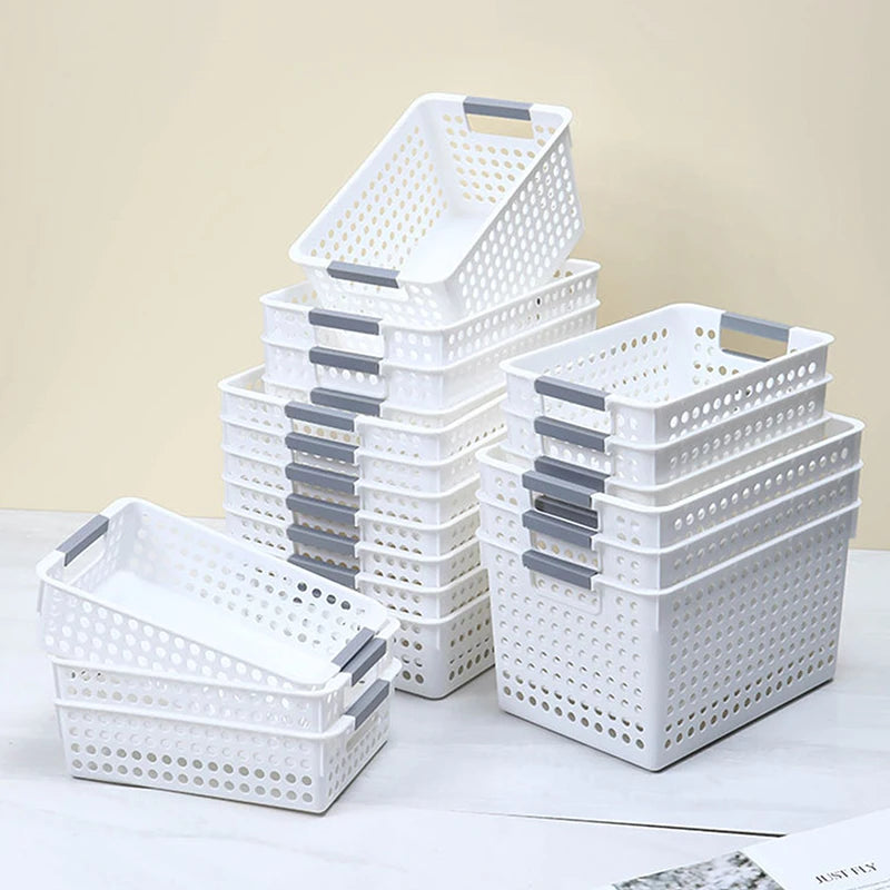 Household Hollow Out Storage Basket For Miscellaneous Toys And Cosmetics Desktop Minimalist Plastic Storage Basket