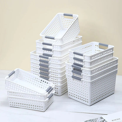 Household Hollow Out Storage Basket For Miscellaneous Toys And Cosmetics Desktop Minimalist Plastic Storage Basket