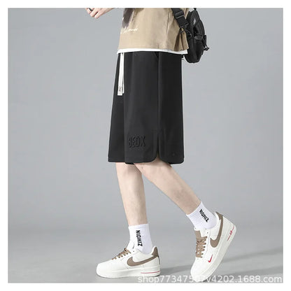 2025 Men Casual Shorts in Summer New Style Trendy Loose Sports Wear Five-point Mid-size Pants