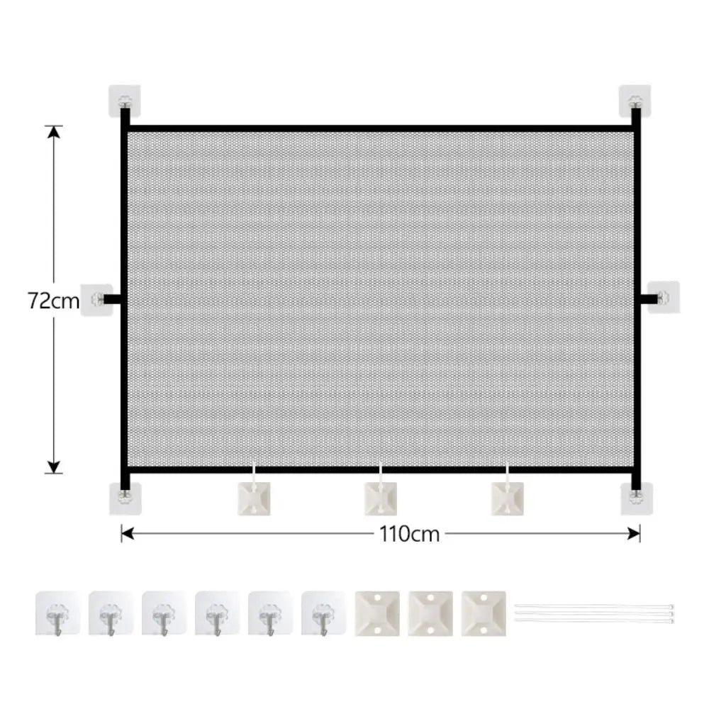 Portable Retractable Pet Barrier Fences Mesh Folding Pet Safety Gate with Hooks Anti-Escape Dog Isolation Gate Cat Accessories