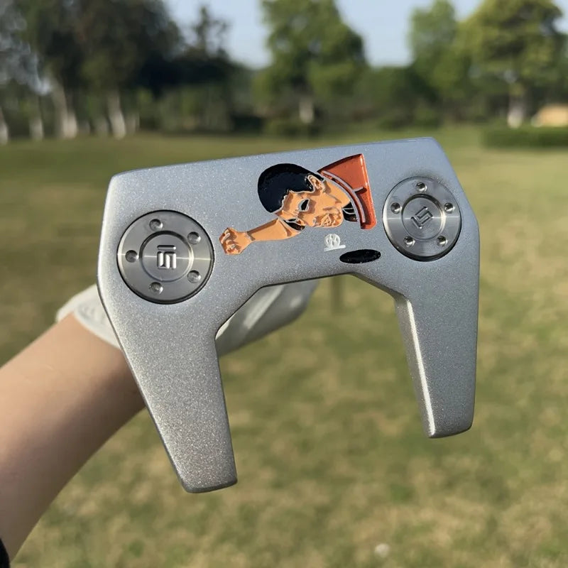 1pc Golf club with reclining pattern design, size 32-36 inches, equipped with protective cover, detachable counterweight