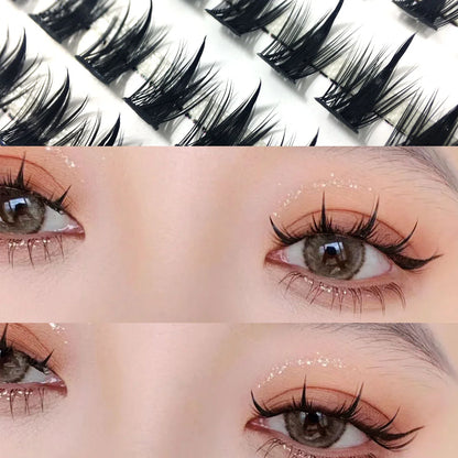 Manga Lashes Thick Little Devil False Eyelashes Bundles Single Cluster Segmented Natural Simulation Cos Eyelashes Eye Extension