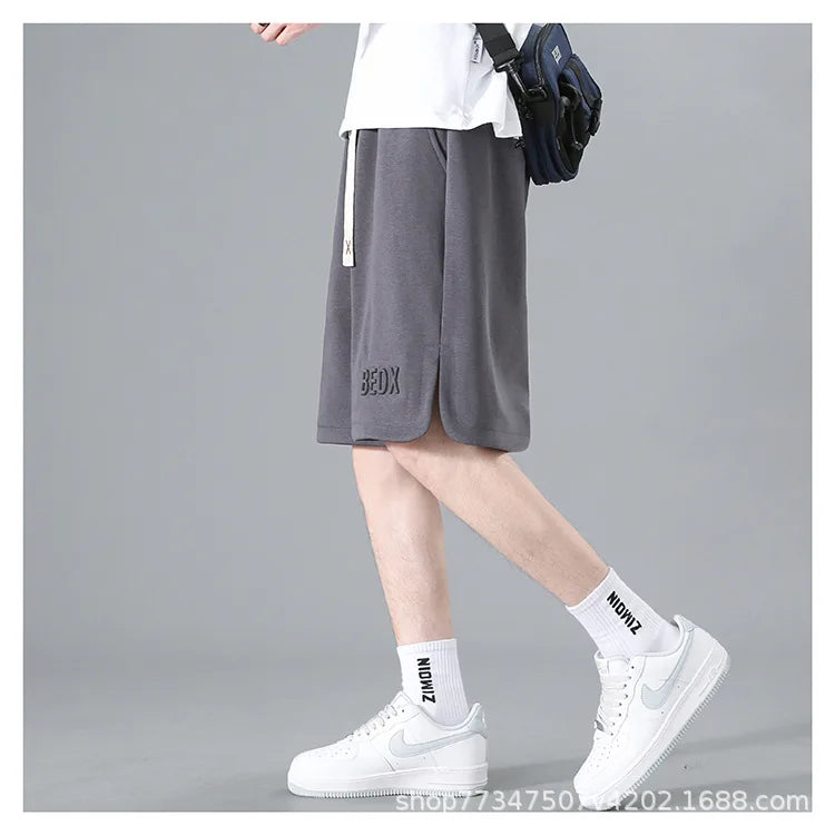 2025 Men Casual Shorts in Summer New Style Trendy Loose Sports Wear Five-point Mid-size Pants
