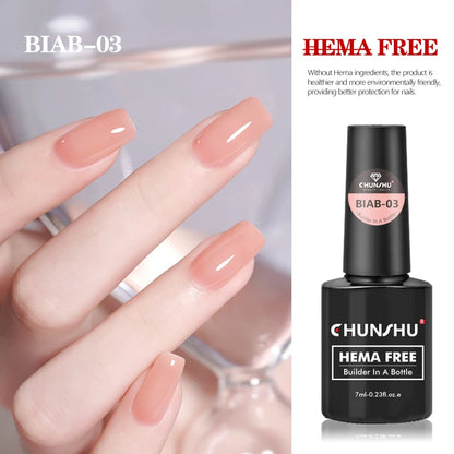 CHUNSHU HEMA Free Construction Gel For Nail Extension 7ml Medium Thick Pink French Self Leveling Builder Nail Gel In A Bottle