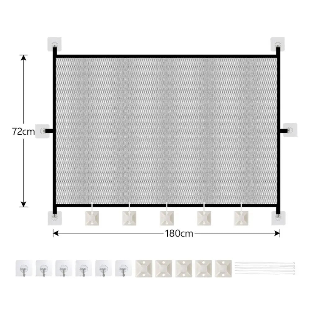 Portable Retractable Pet Barrier Fences Mesh Folding Pet Safety Gate with Hooks Anti-Escape Dog Isolation Gate Cat Accessories