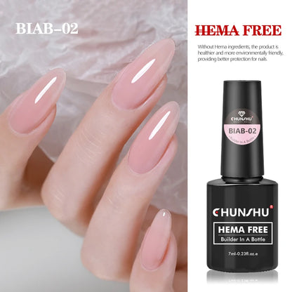 CHUNSHU HEMA Free Construction Gel For Nail Extension 7ml Medium Thick Pink French Self Leveling Builder Nail Gel In A Bottle