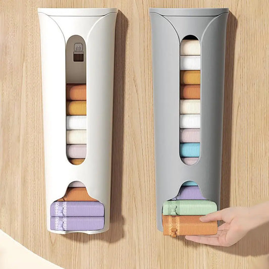 Household Wall-Mounted Underwear Storage Box Closet Hanging Kitchen Garbage Bag Organizer Space Saving Garbage Holder Bin