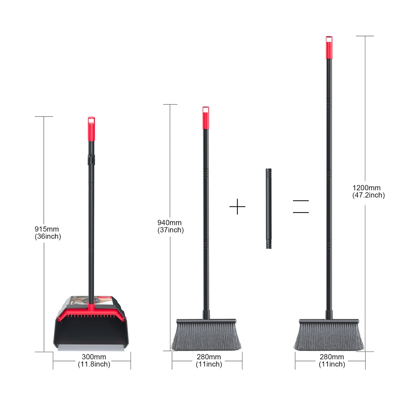 Household Broom and Dustpan Set - Combination Sweeping Tool with Long Handle Household cleaning tools
