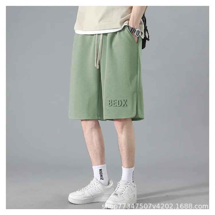 2025 Men Casual Shorts in Summer New Style Trendy Loose Sports Wear Five-point Mid-size Pants