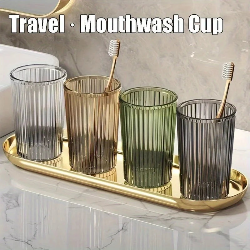 Japanese style design household items - mouthwash, toothbrush, travel supplies, bathroom supplies - couple set brush cup