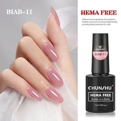 CHUNSHU HEMA Free Construction Gel For Nail Extension 7ml Medium Thick Pink French Self Leveling Builder Nail Gel In A Bottle