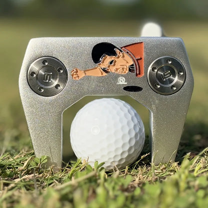 1pc Golf club with reclining pattern design, size 32-36 inches, equipped with protective cover, detachable counterweight