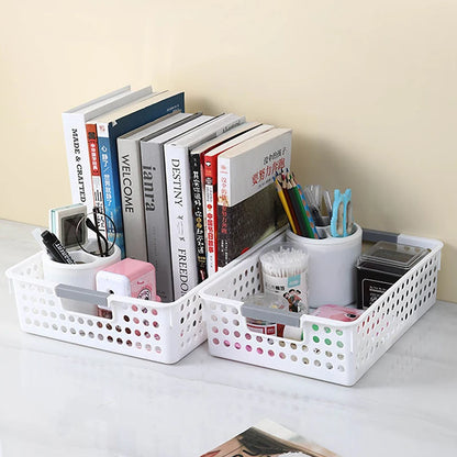 Household Hollow Out Storage Basket For Miscellaneous Toys And Cosmetics Desktop Minimalist Plastic Storage Basket