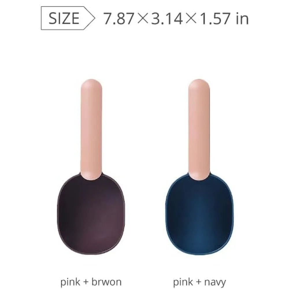 Pet Food Scoop with Ergonomic Bag Clip Handle for Cats Puppies and Small Dogs Measuring Scoop