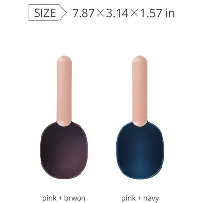 Pet Food Scoop with Ergonomic Bag Clip Handle for Cats Puppies and Small Dogs Measuring Scoop