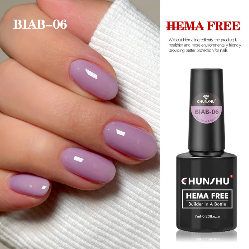 CHUNSHU HEMA Free Construction Gel For Nail Extension 7ml Medium Thick Pink French Self Leveling Builder Nail Gel In A Bottle
