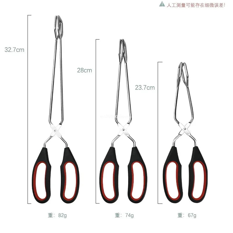 1pcs Barbecue Scissor Tongs Grilled Food Tong Long Handle Scissor BBQ Bread Roast Clip Kitchen Baking Tongs Rotisserie Grill BBQ