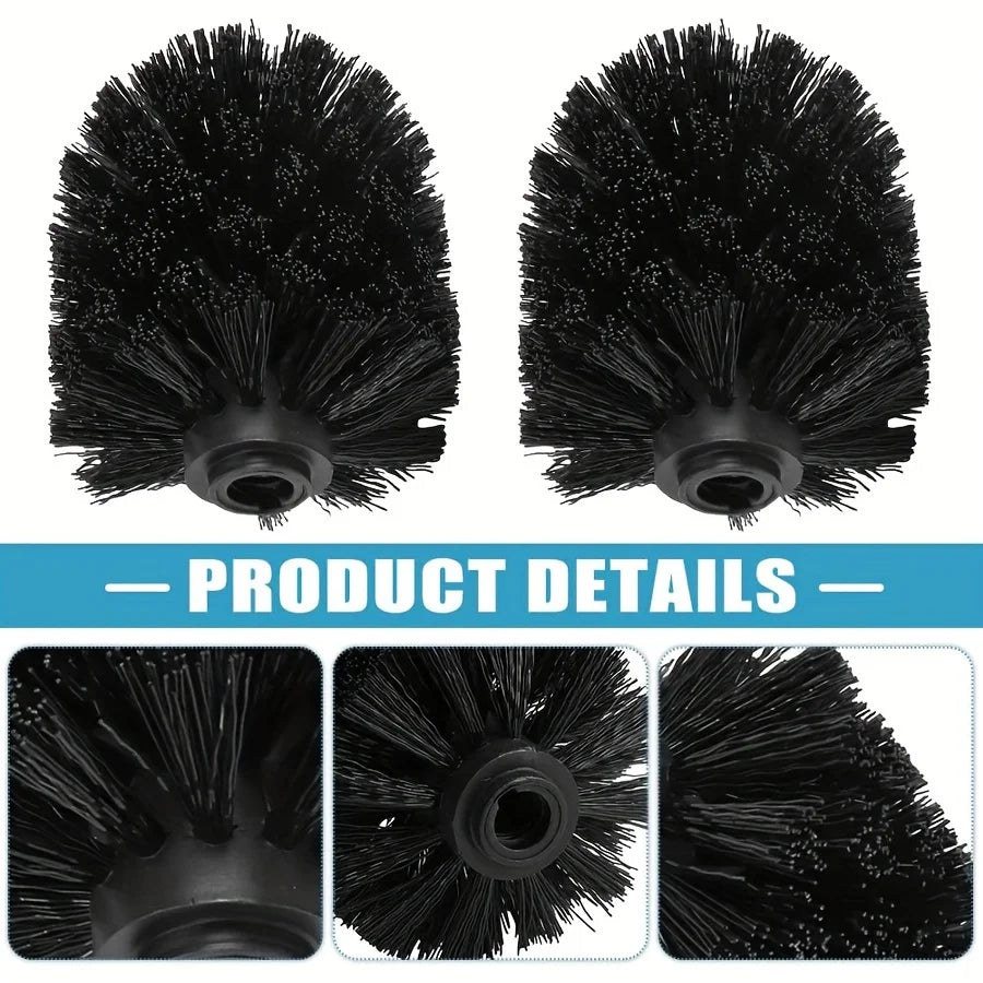 Household Black Toilet Brush, Reusable, Detachable Brush Head with Strong Cleaning Ability