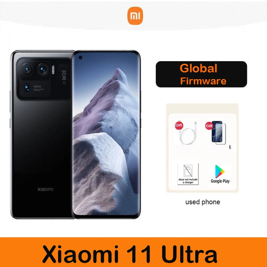 Xiaomi Mi 11 Ultra Smartphone 5G 5000mAh Battery No charger Snapdragon 888 Octa-core 50MP Camera  Global firmware used phone