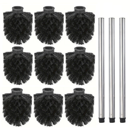 Household Black Toilet Brush, Reusable, Detachable Brush Head with Strong Cleaning Ability