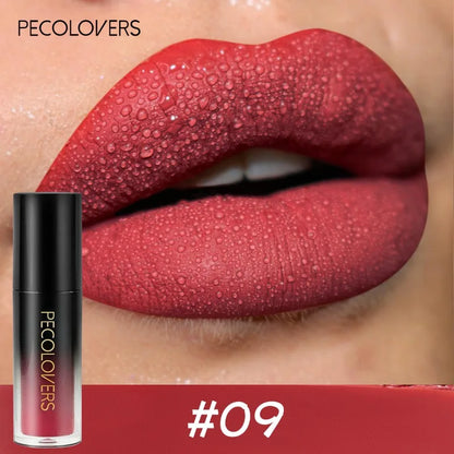 14-color Waterproof Non-stick Cup Round Tube Black Gradually Matte Lip Gloss Lipstick Long-lasting Lip Lipstick Cosmetics
