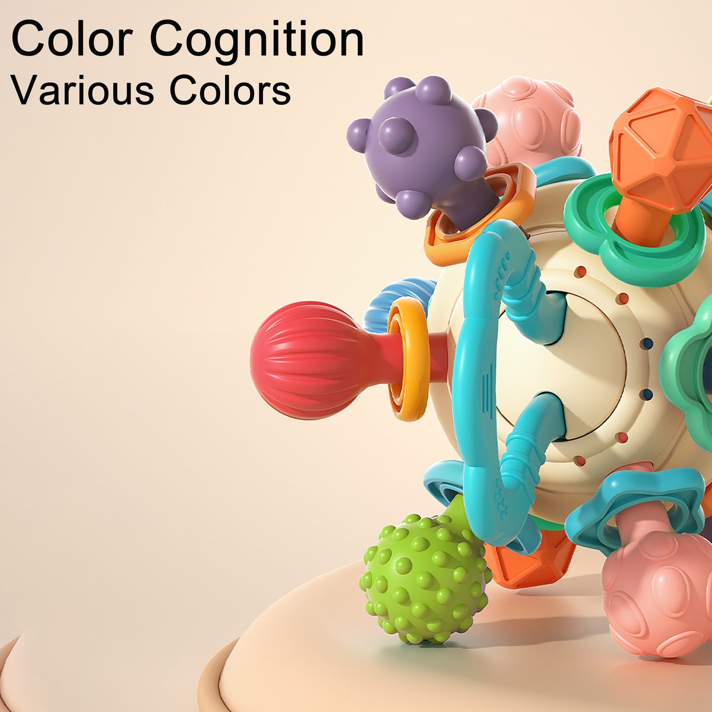 2 In 1 Montessori Baby Toys, Baby Sensory Teething & Rattle Toys, Early Learning & Educational Toddler Toys For 1st Birthday/Christmas/New Year/Easter Gift For Boys & Girls