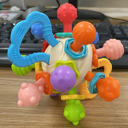 2 In 1 Montessori Baby Toys, Baby Sensory Teething & Rattle Toys, Early Learning & Educational Toddler Toys For 1st Birthday/Christmas/New Year/Easter Gift For Boys & Girls