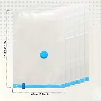 8 vacuum storage bags with 1 hand pump, portable plastic travel bag, clothes storage bag for blankets, bedding, clothes, quilts, duvets, ideal household items, storage essential